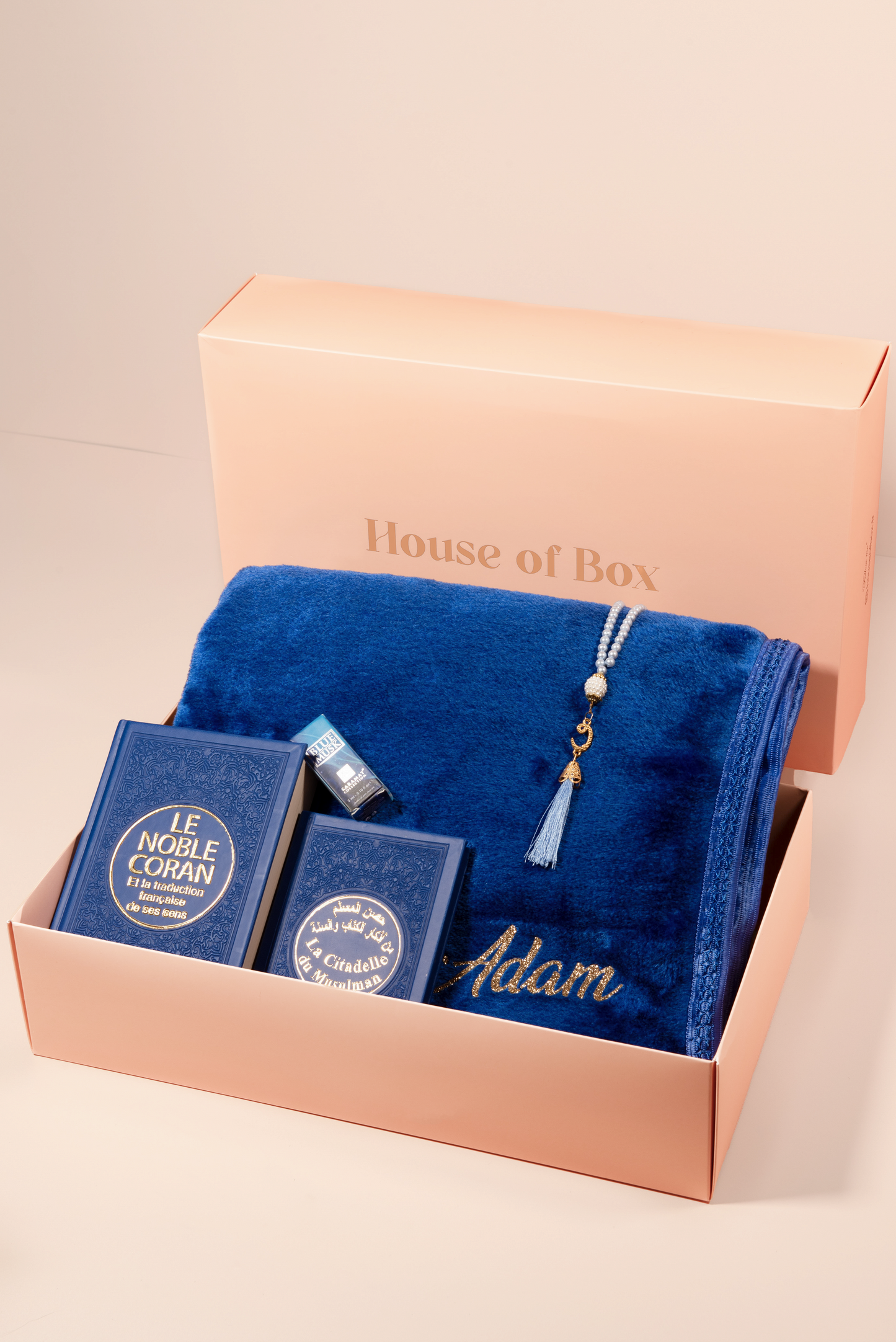 Coffret velour bleu roi