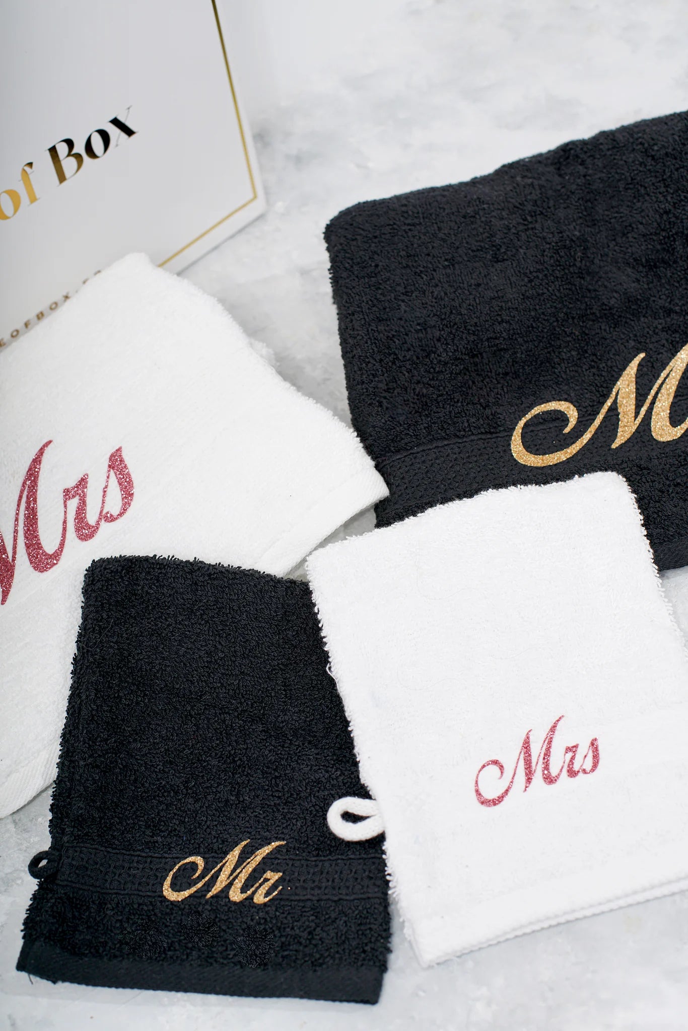 Coffret couple serviette