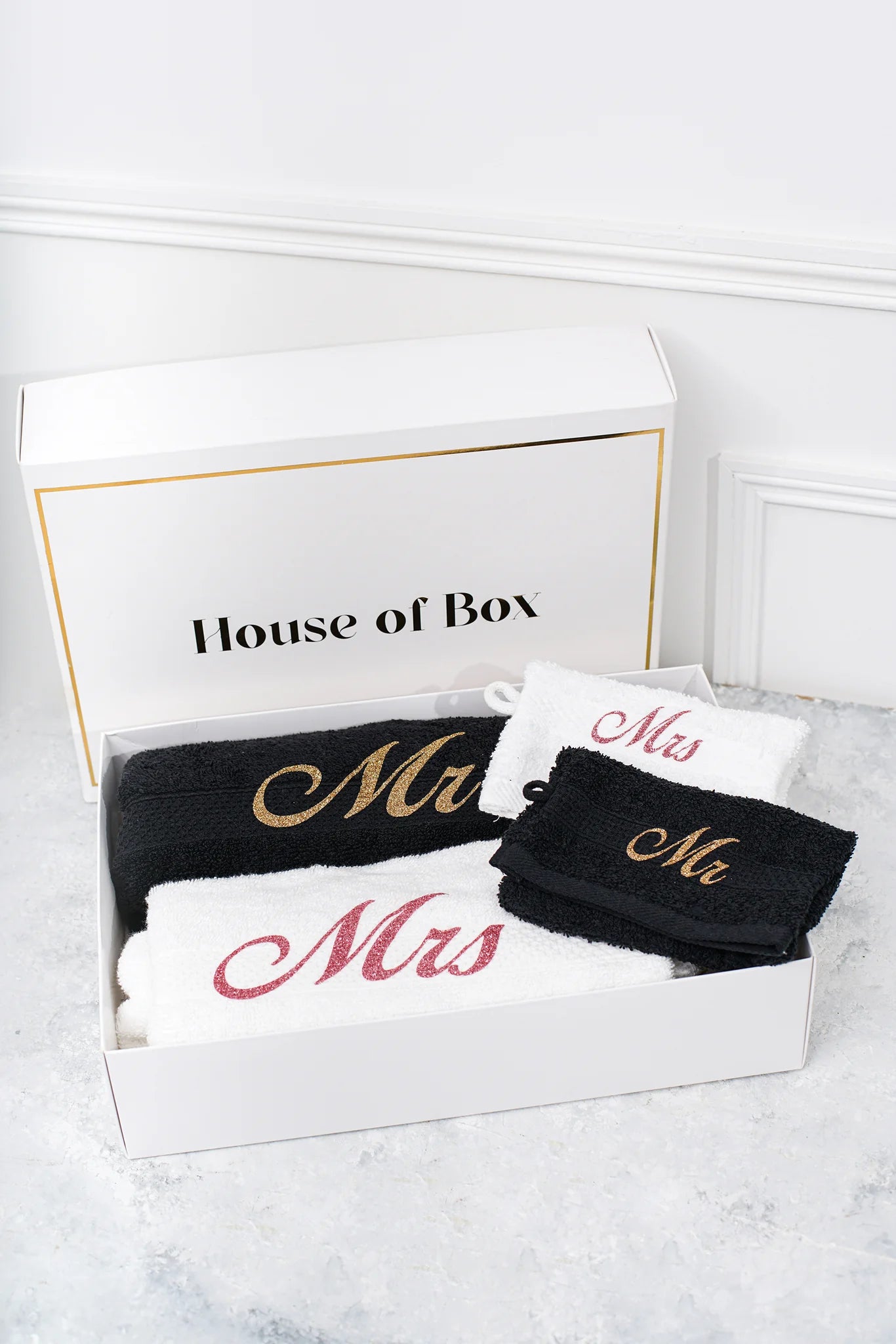 Coffret couple serviette